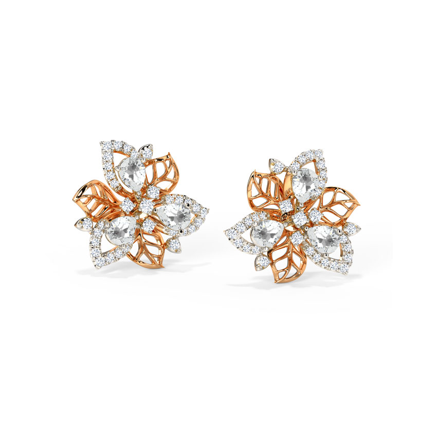 Enticing Bloom Diamond Stud Earrings