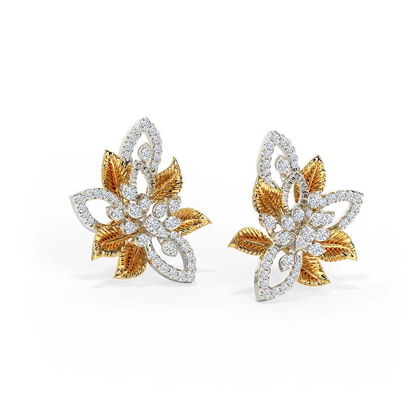 Alluring Bloom Diamond Stud Earrings