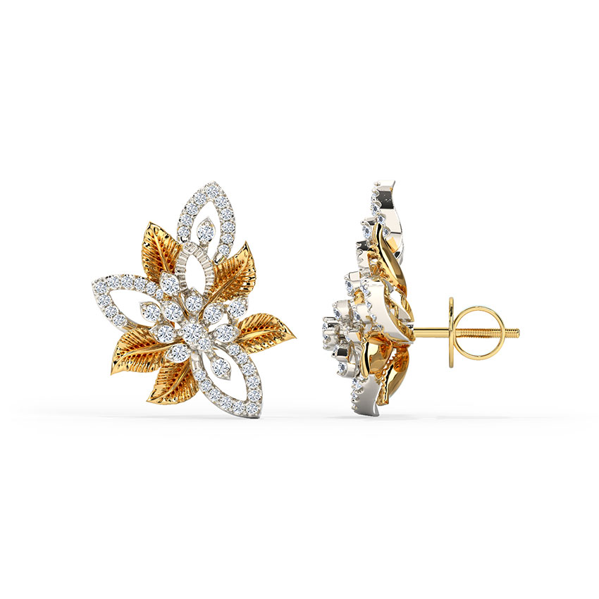 Alluring Bloom Diamond Stud Earrings