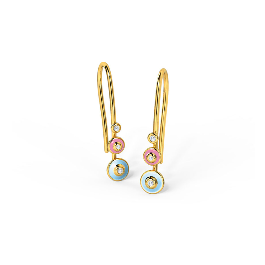 Trio Orb Drop Earrings