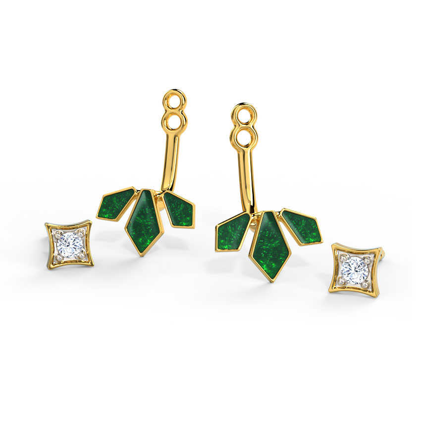 Quad Diamond Ear Jackets