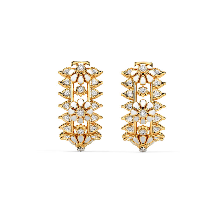 Embrace Yourself Diamond Hoop Earrings Embrace Yourself Diamond Hoop Earrings