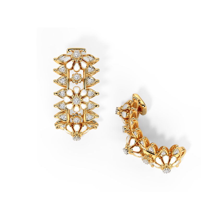 Embrace Yourself Diamond Hoop Earrings Embrace Yourself Diamond Hoop Earrings