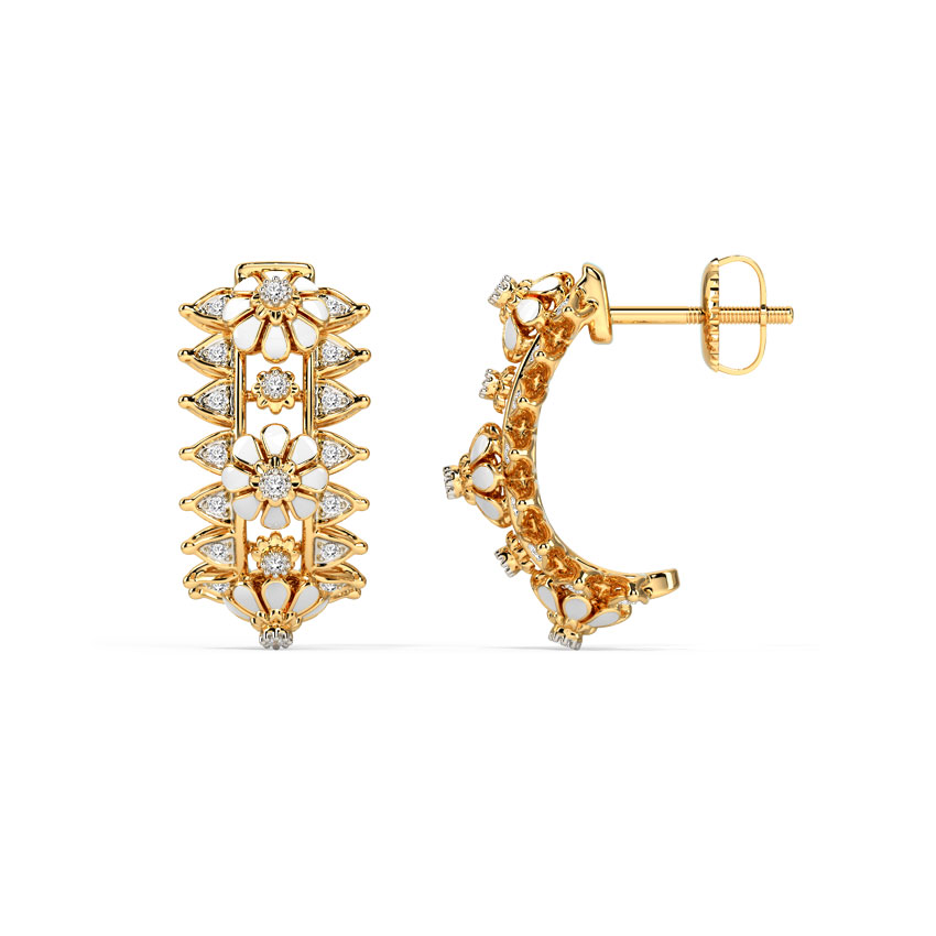 Embrace Yourself Diamond Hoop Earrings Embrace Yourself Diamond Hoop Earrings