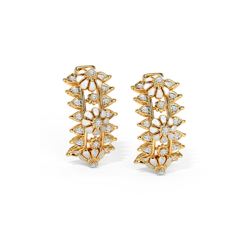 Embrace Yourself Diamond Hoop Earrings Embrace Yourself Diamond Hoop Earrings