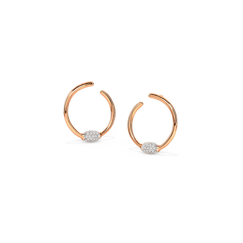 Deliacte Orb Hoop Earrings