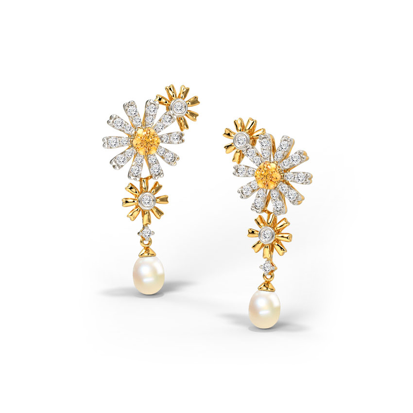 Dreamy Daisy Gemstone Drop Earrings