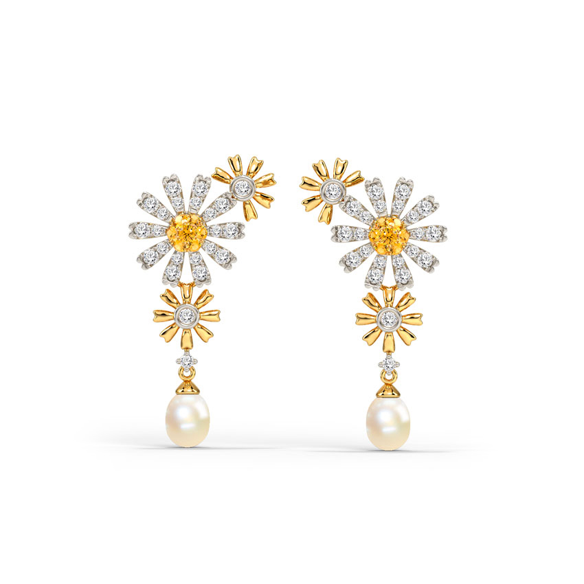 Dreamy Daisy Gemstone Drop Earrings