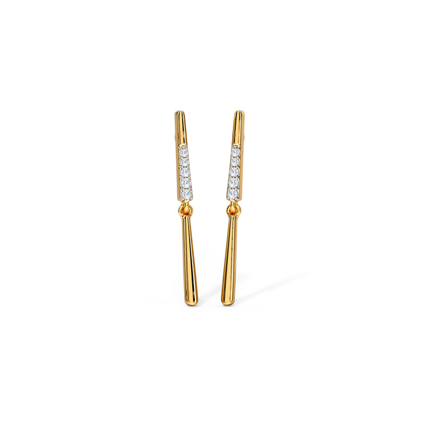 Linear Streak Drop Earrings