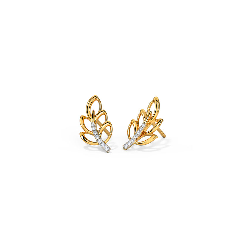 Delicate Leaflet Stud Earrings