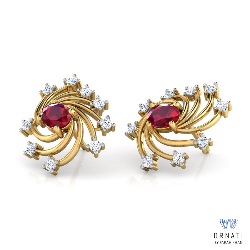 Pinwheel Stud Earrings