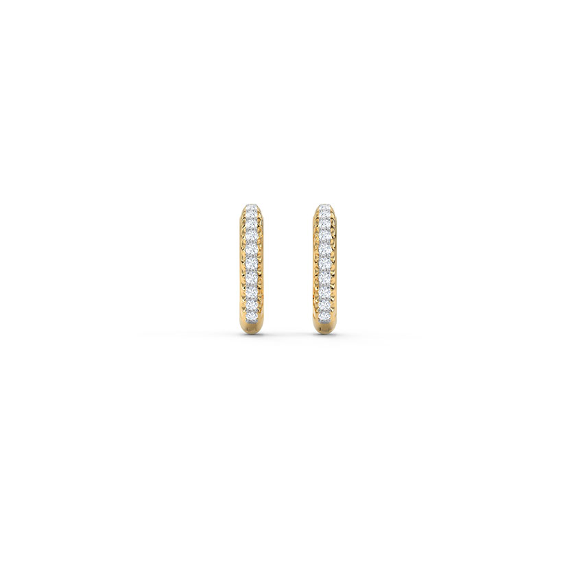 Dazzle Linear Diamond Hoop Earrings