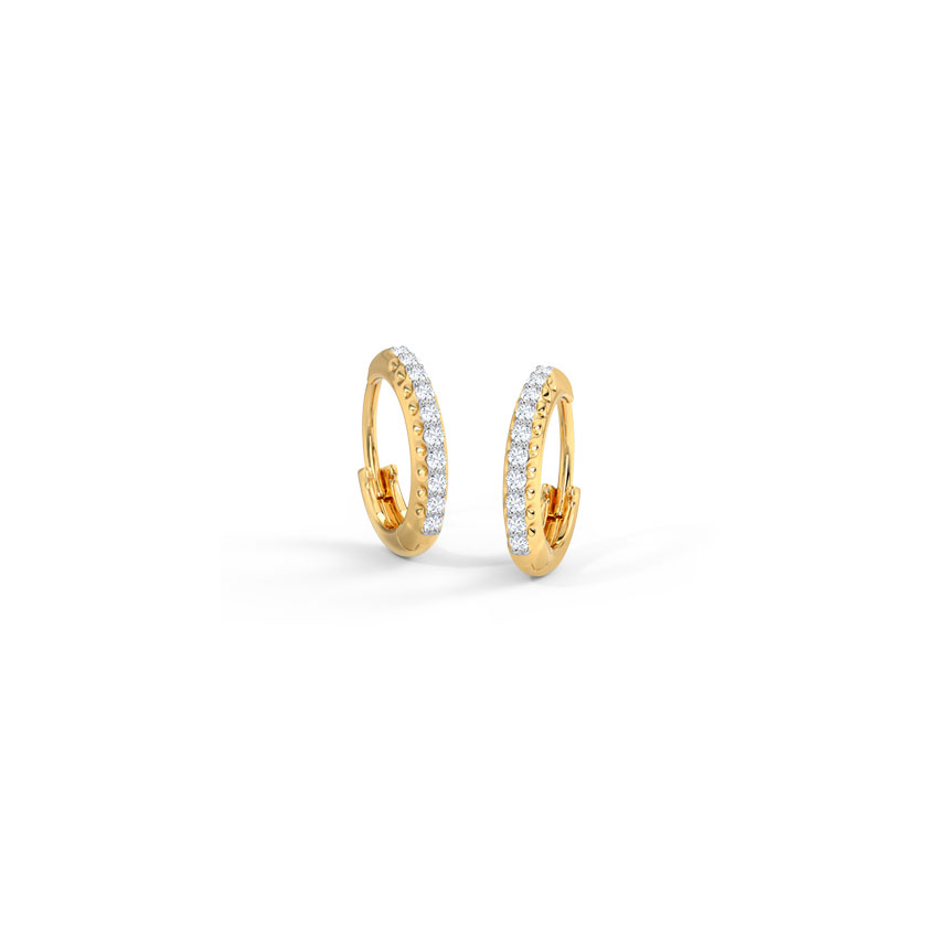 Dazzle Linear Diamond Hoop Earrings