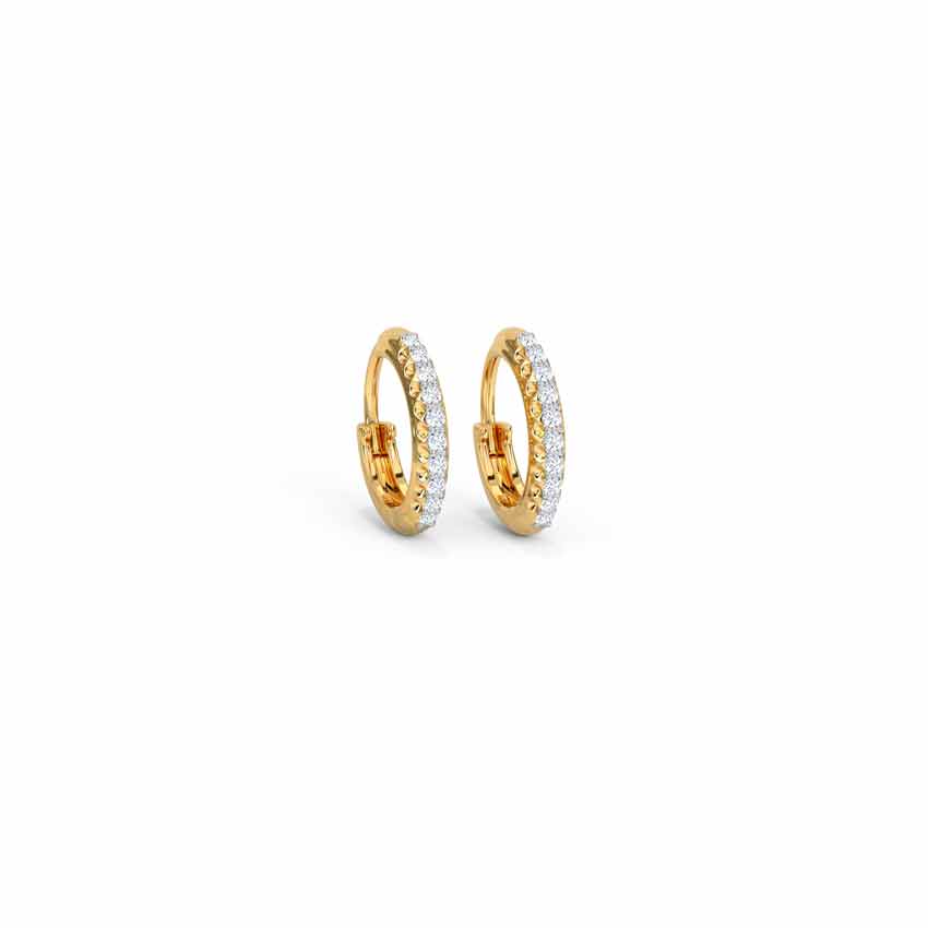 Dazzle Linear Diamond Hoop Earrings