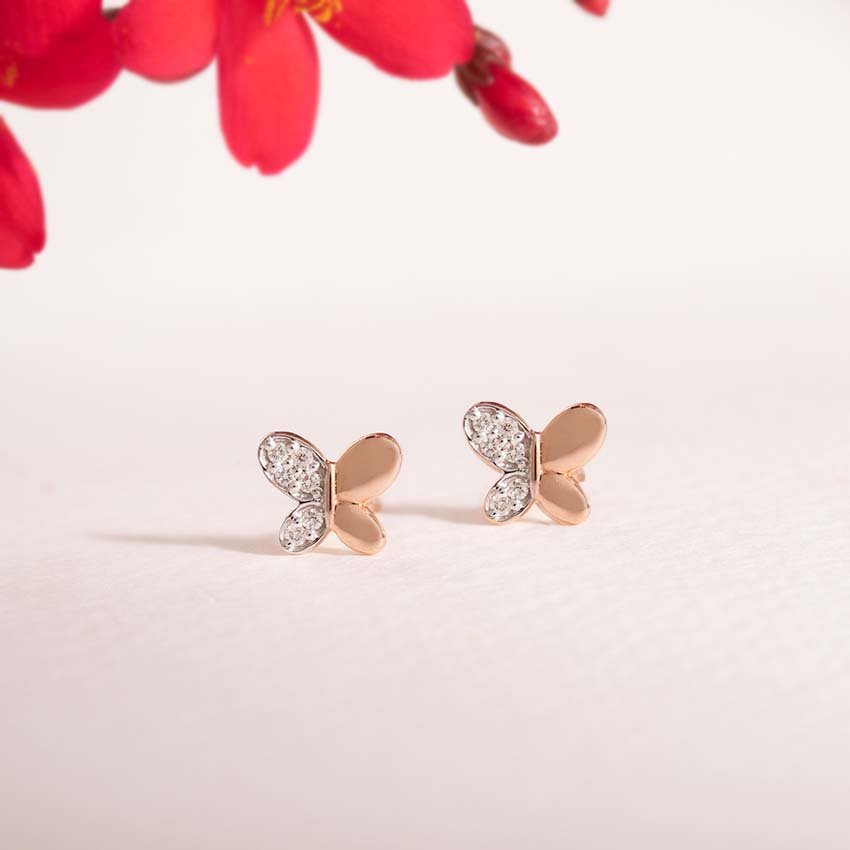 Petite Butterfly Diamond Stud Earrings Petite Butterfly Diamond Stud Earrings