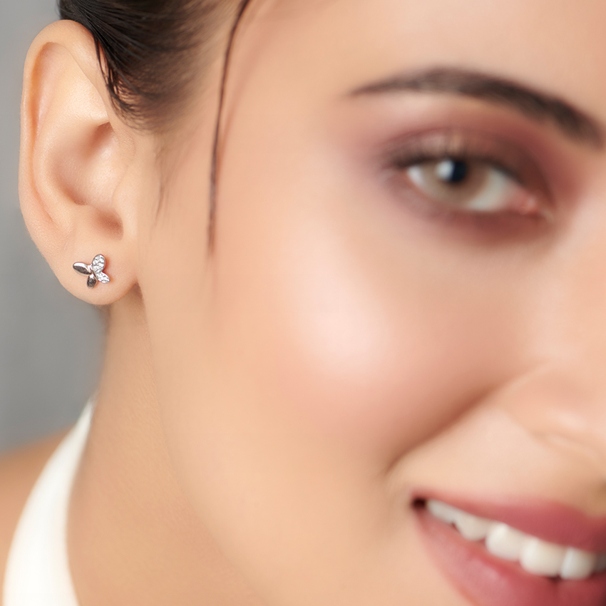 Petite Butterfly Diamond Stud Earrings Petite Butterfly Diamond Stud Earrings