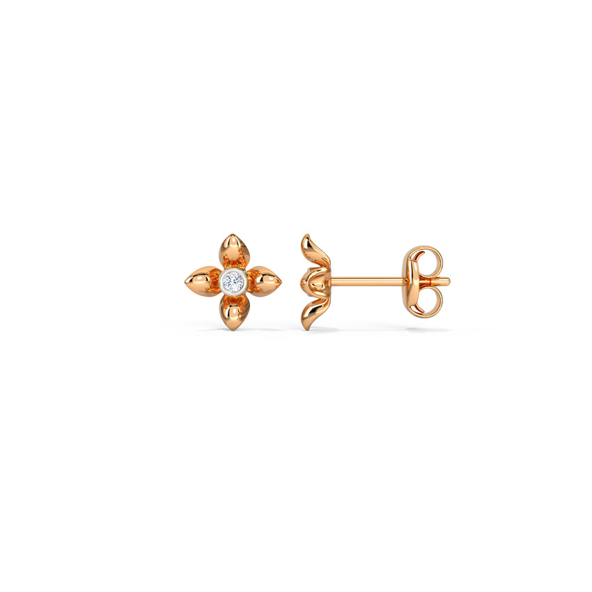 Dazzle Bloom Diamond Stud Earrings