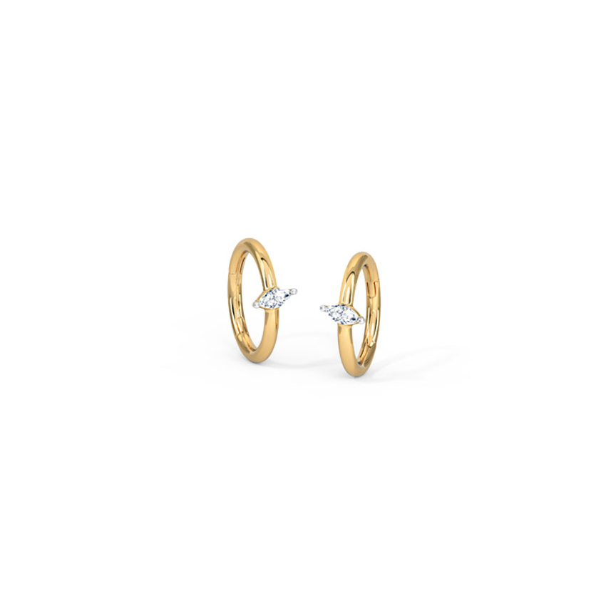 Dazzle Petal Hoop Earrings