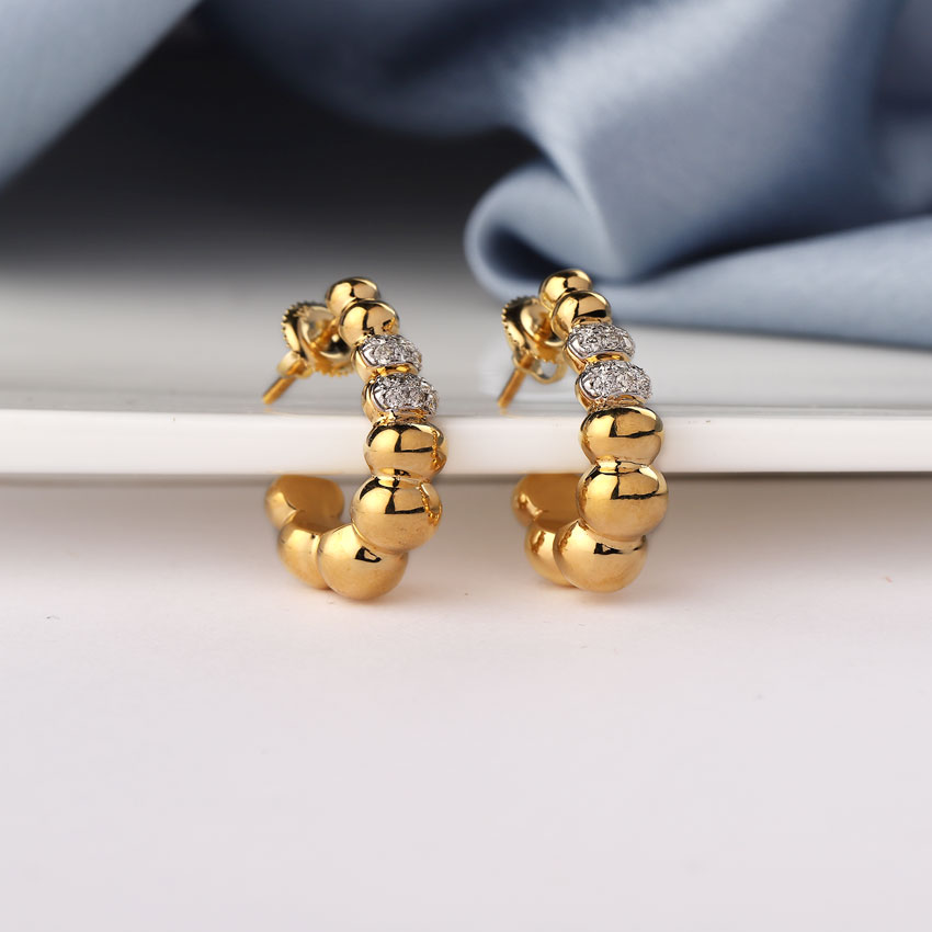 Dreamy Bubbles Diamond Hoop Earrings