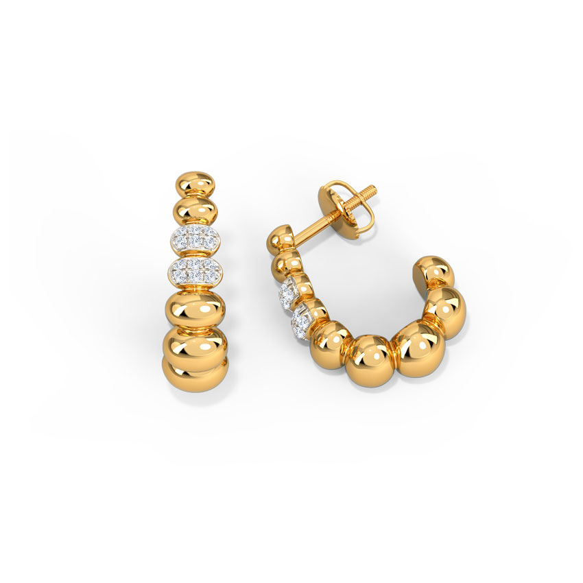 Dreamy Bubbles Diamond Hoop Earrings