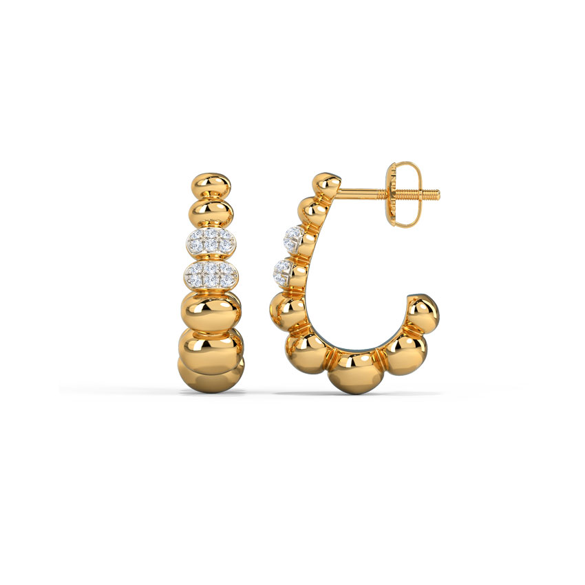 Dreamy Bubbles Diamond Hoop Earrings