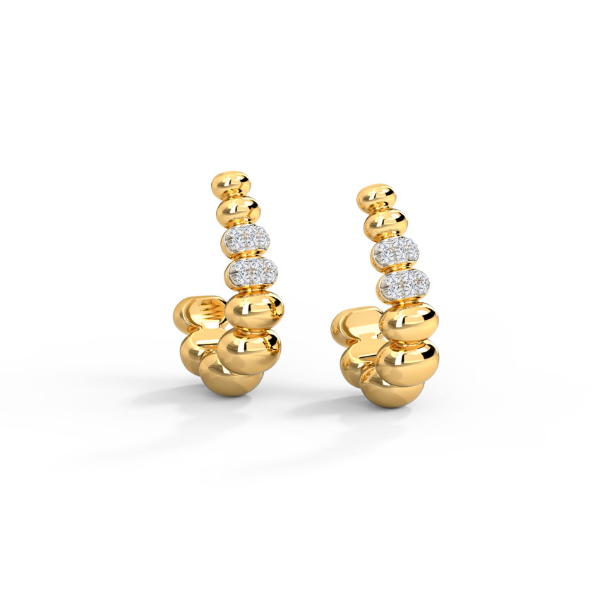 Dreamy Bubbles Diamond Hoop Earrings