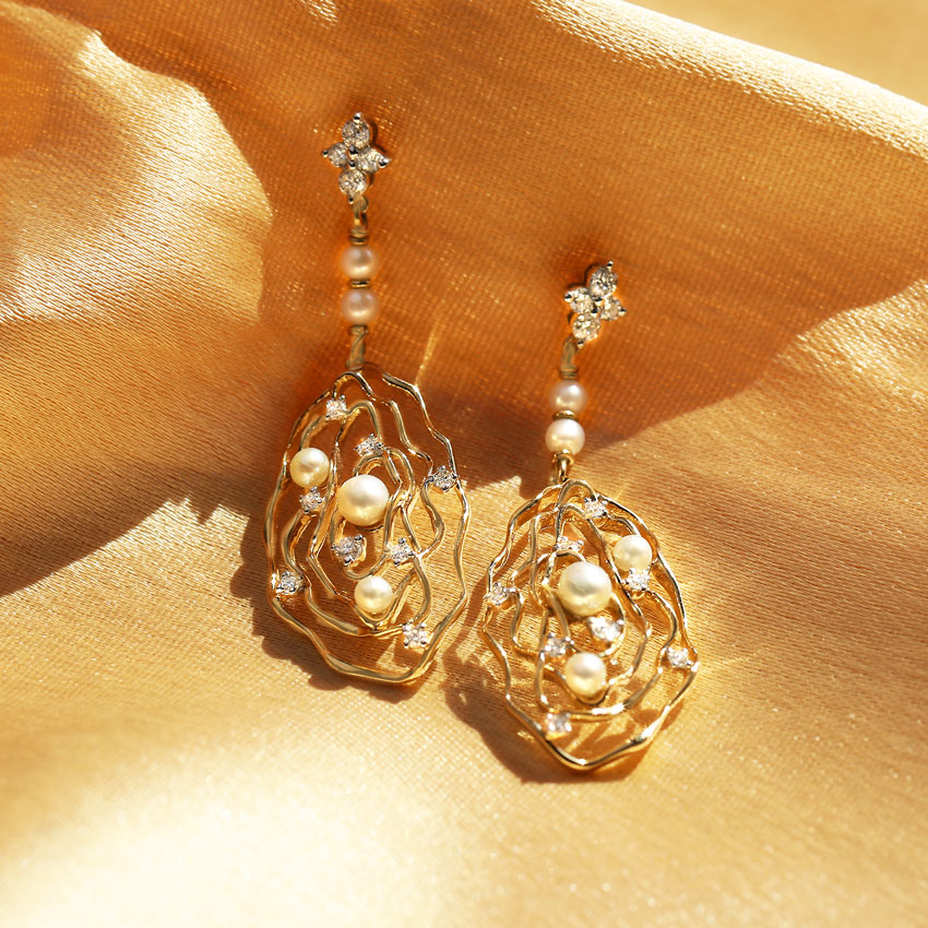Twilight Pearl Drop Earrings