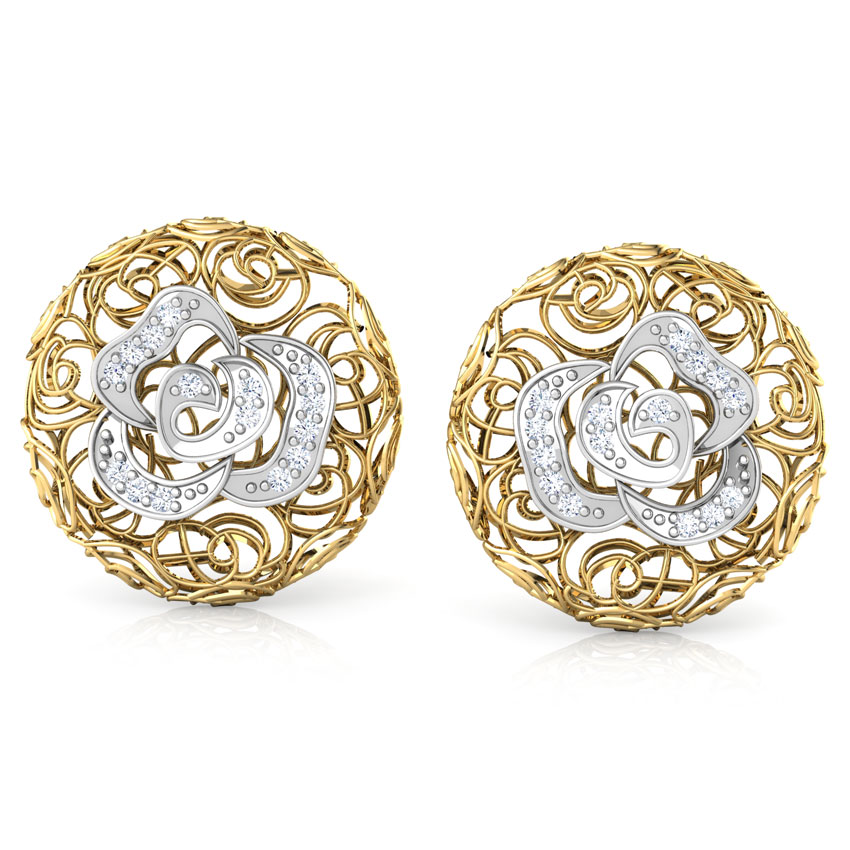 Thea Trellis Diamond Stud Earrings Thea Trellis Diamond Stud Earrings