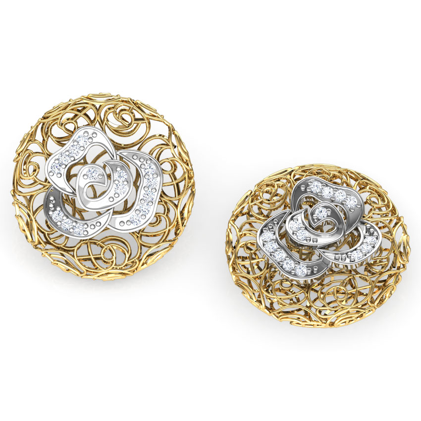 Thea Trellis Diamond Stud Earrings Thea Trellis Diamond Stud Earrings