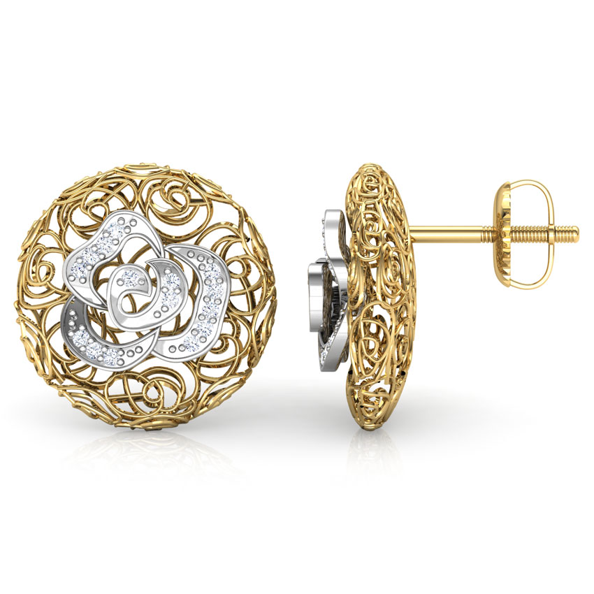 Thea Trellis Diamond Stud Earrings Thea Trellis Diamond Stud Earrings