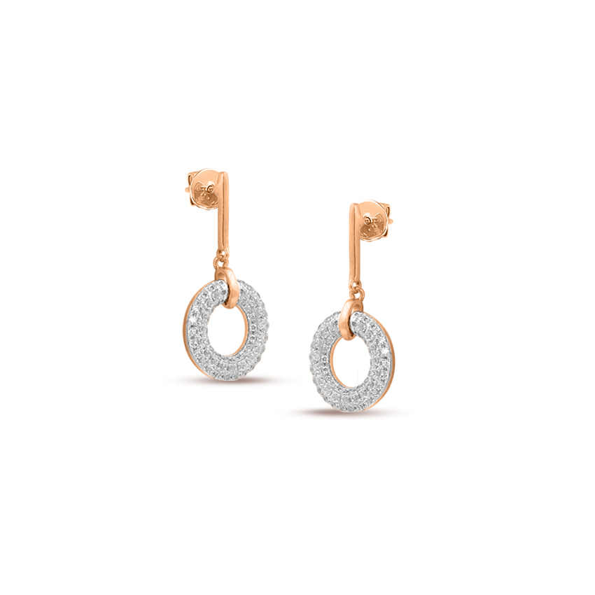 Shimmery Halo Drop Earrings