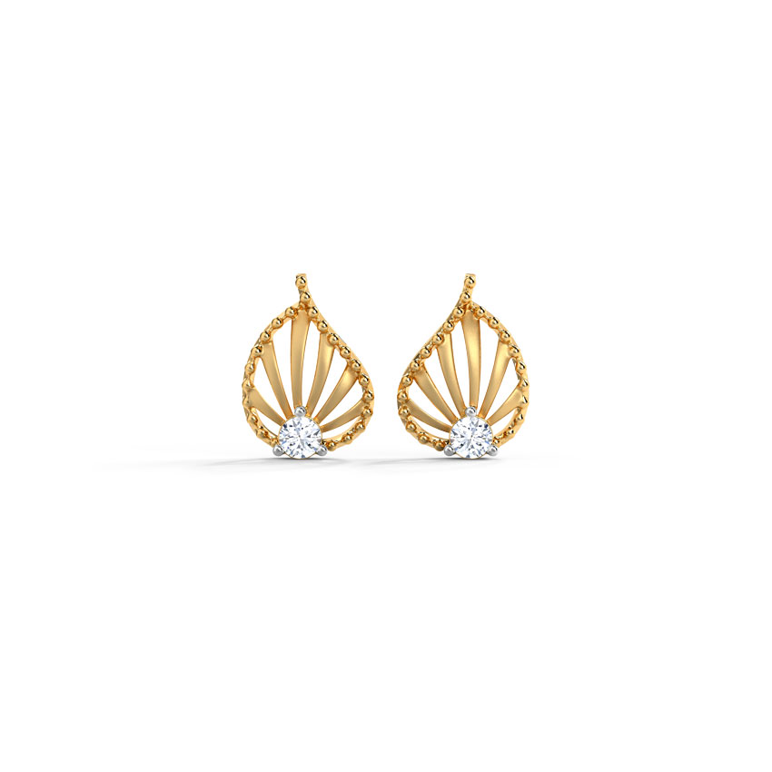 Cleo Petal Diamond Stud Earrings