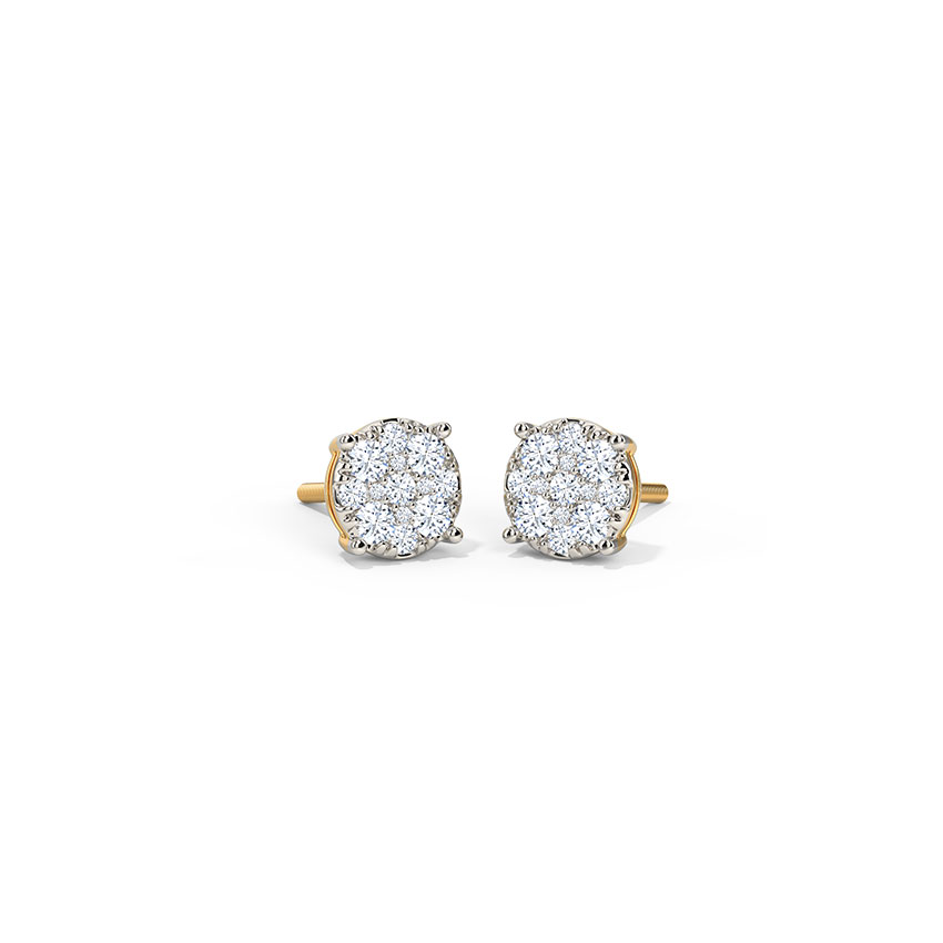 Diamond Earrings 14 Karat Yellow Gold Lucinda Diamond Stud Earrings