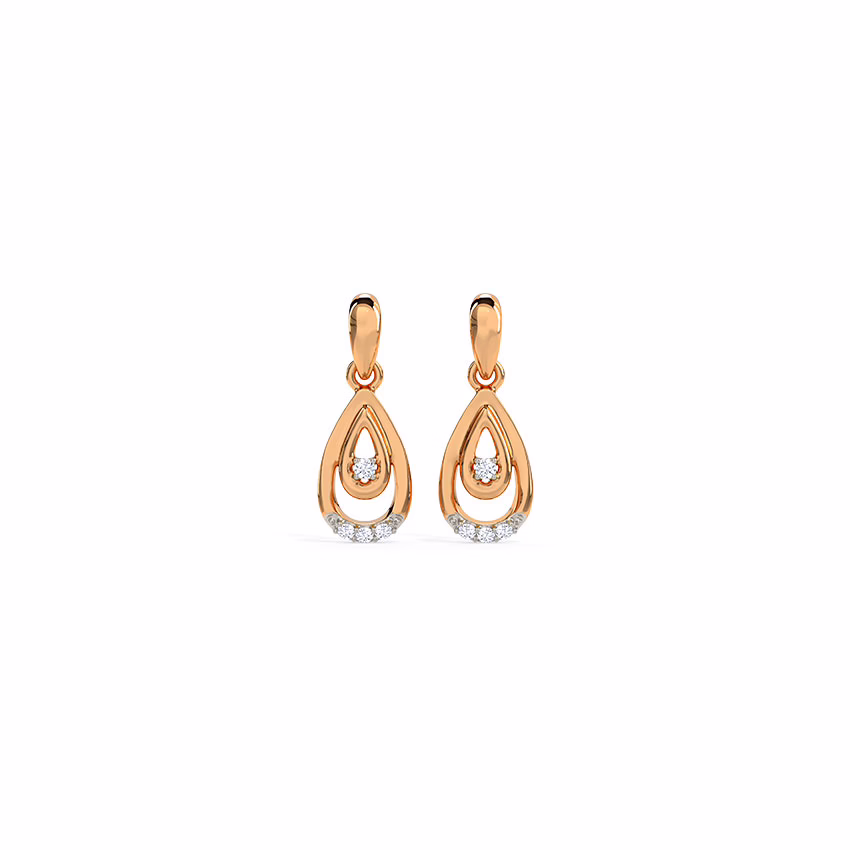 Diamond Earrings 14 Karat Yellow Gold Alina Diamond Drop Earrings