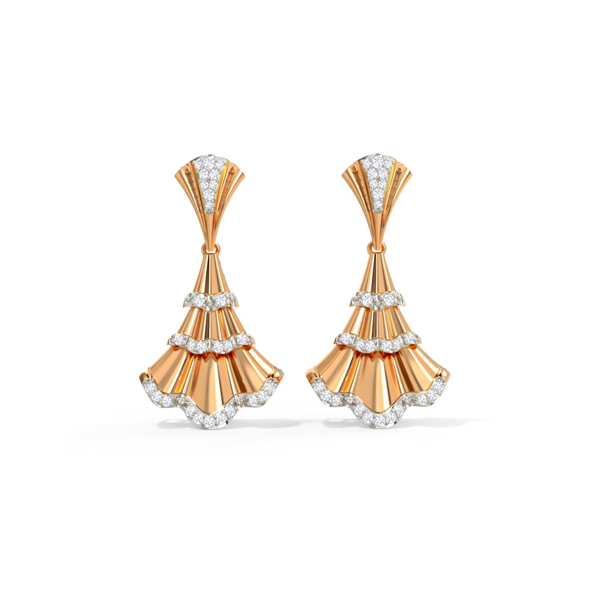 Diamond Earrings 14 Karat Rose Gold Lea Diamond Drop Earrings