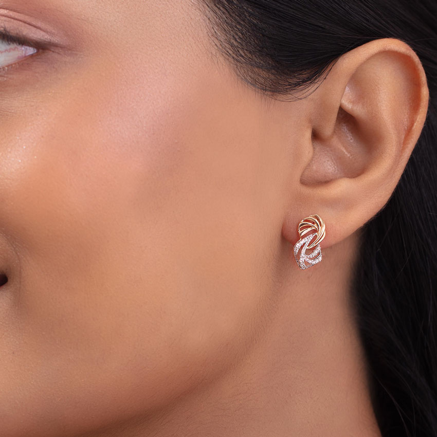 Chiara Intertwine Diamond Stud Earrings Chiara Intertwine Diamond Stud Earrings