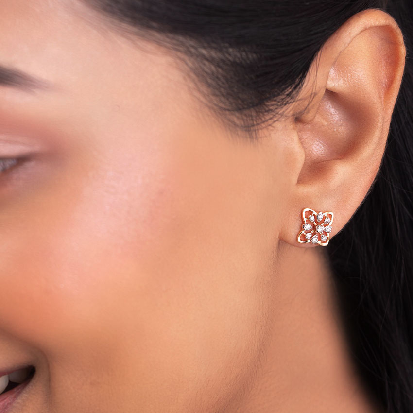 Ava Cute Diamond Stud Earrings | Delightful Design | CaratLane