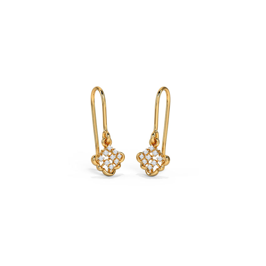 Scintillating Nature Diamond Drop Earrings