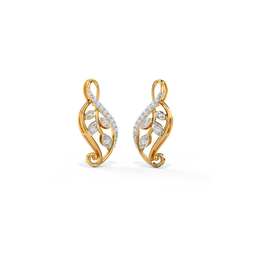 Diamond Earrings 14 Karat Yellow Gold Nora Pleasing Diamond Stud Earrings
