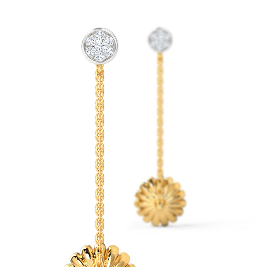 Nerea Flora Diamond Drop Earrings