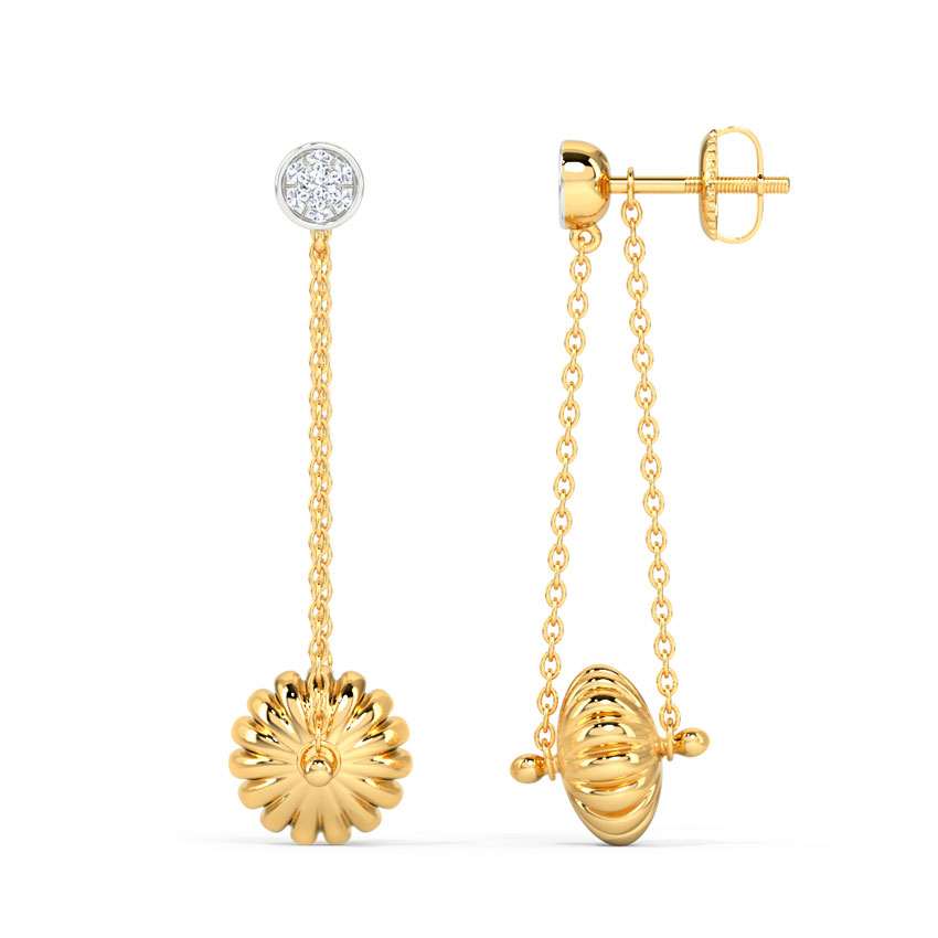 Nerea Flora Diamond Drop Earrings