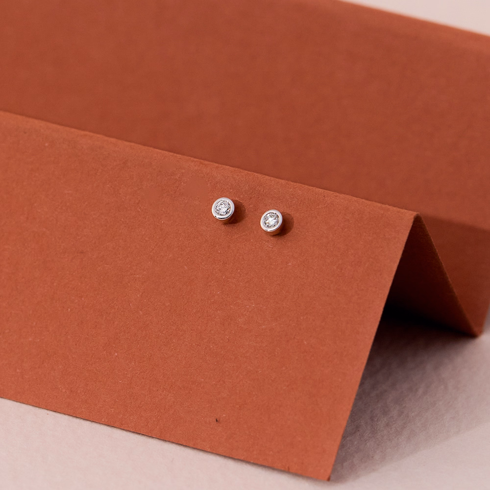 Diamond Earrings 18 Karat Rose Gold Anaya Mini Kids' Diamond Earrings