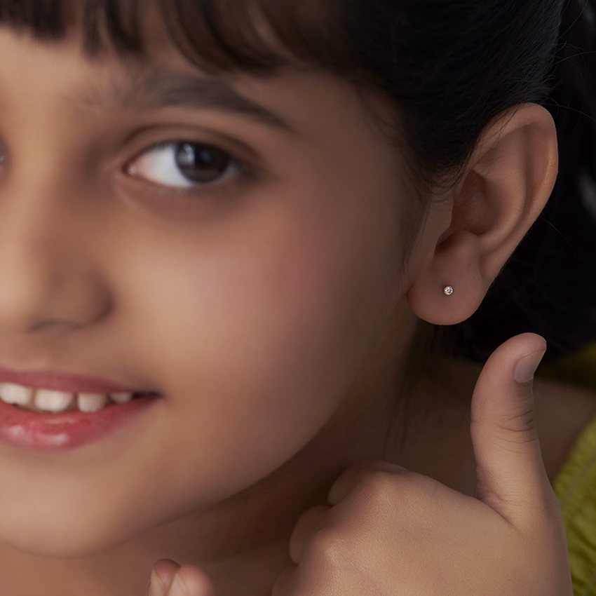 Diamond Earrings 18 Karat Rose Gold Anaya Mini Kids' Diamond Earrings