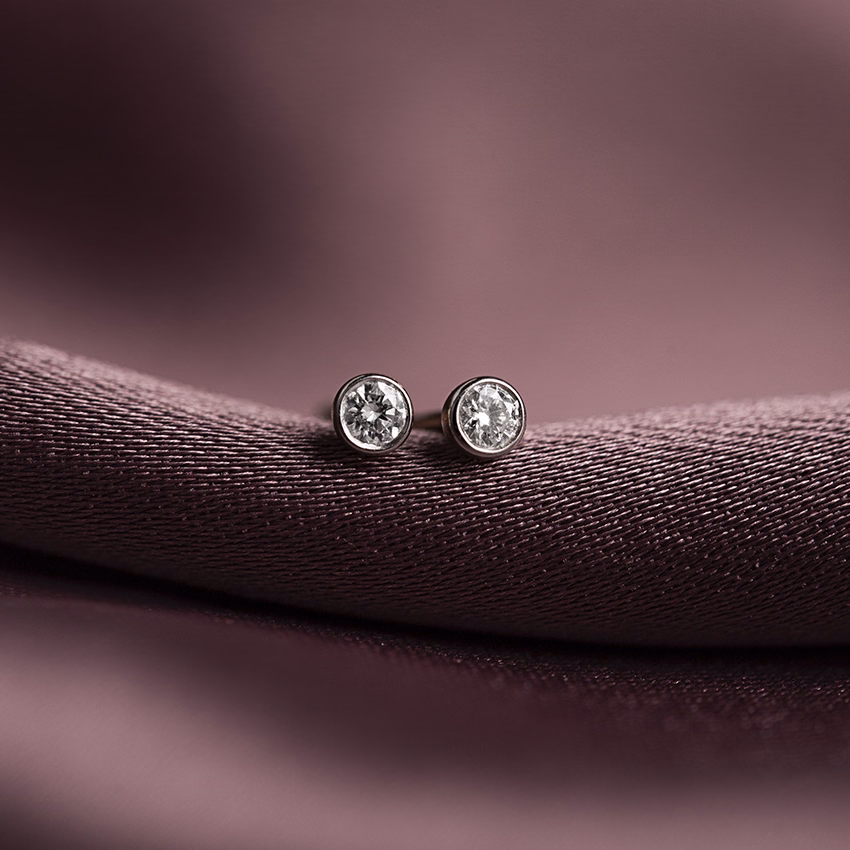 Diamond Earrings 18 Karat Rose Gold Anaya Mini Kids' Diamond Earrings