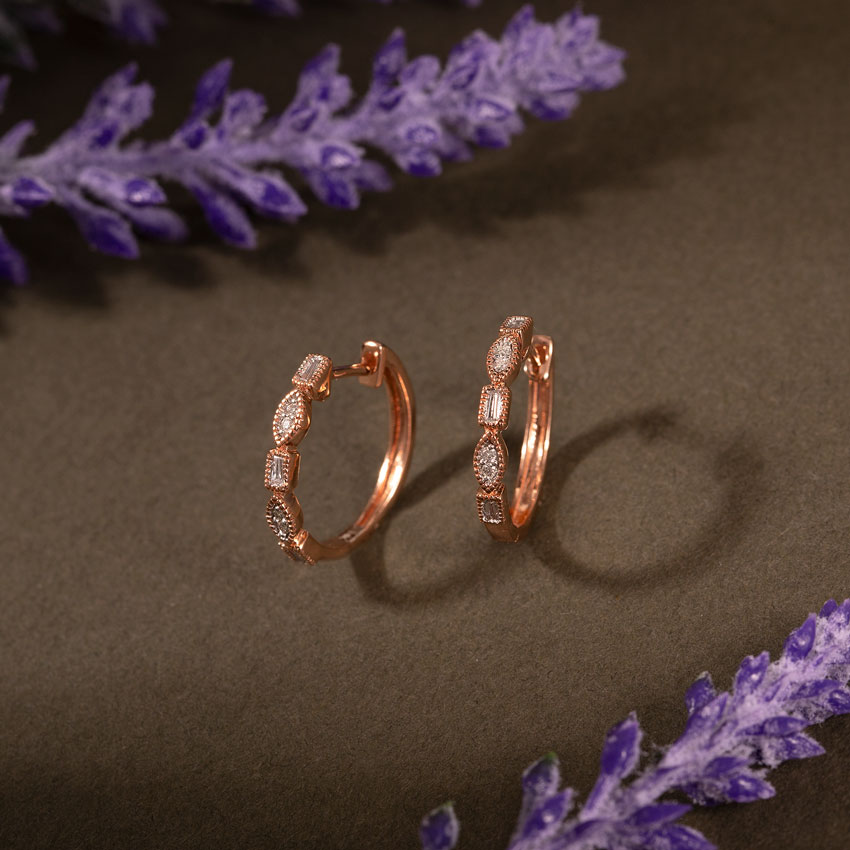 Margerit Splendid Diamond Hoop Earrings Margerit Splendid Diamond Hoop Earrings