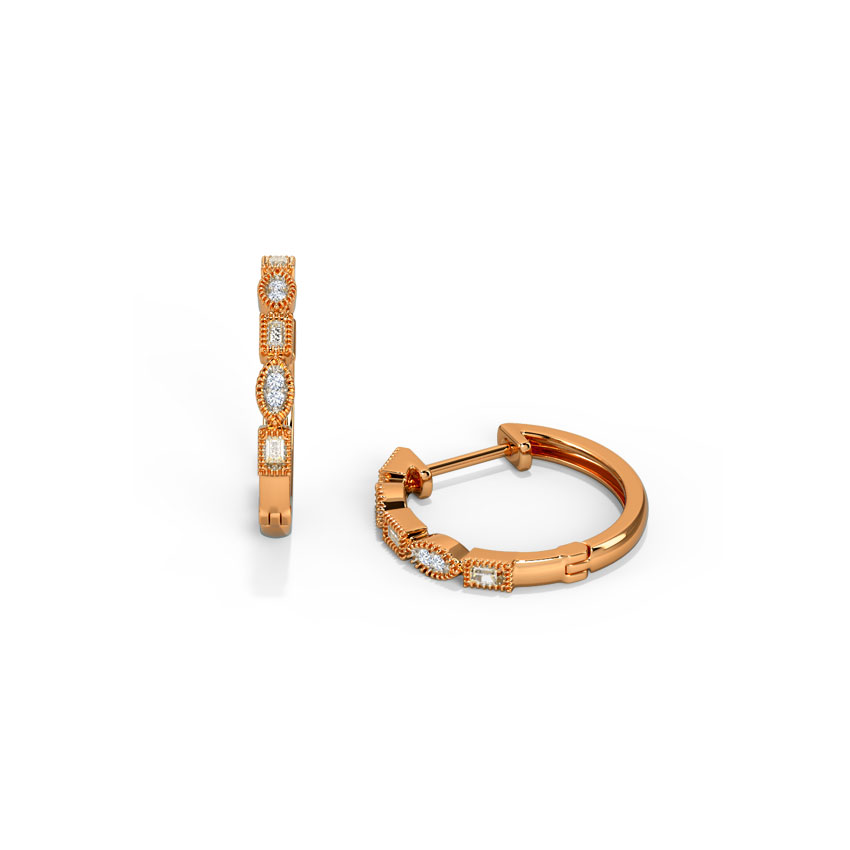 Margerit Splendid Diamond Hoop Earrings Margerit Splendid Diamond Hoop Earrings