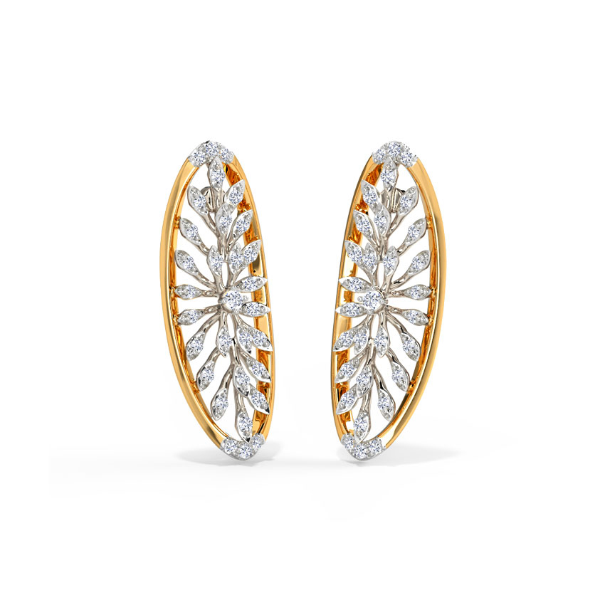 Diamond Earrings 14 Karat Yellow Gold Aitana Diamond Stud Earrings