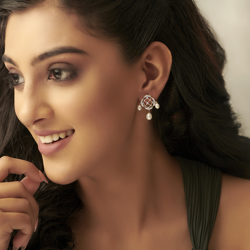 Arsia Pearl Drop Earrings