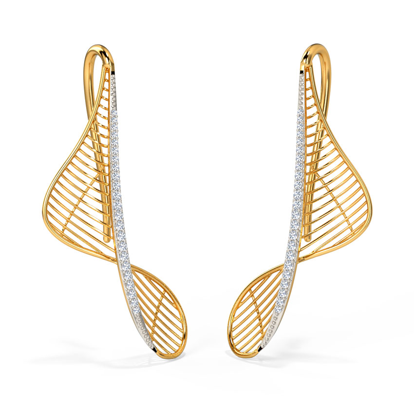 Diamond Earrings 14 Karat Yellow Gold Eunice Diamond Drop Earrings