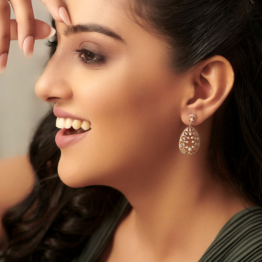 Buy Eliin Gemstone Drop Earrings Online CaratLane